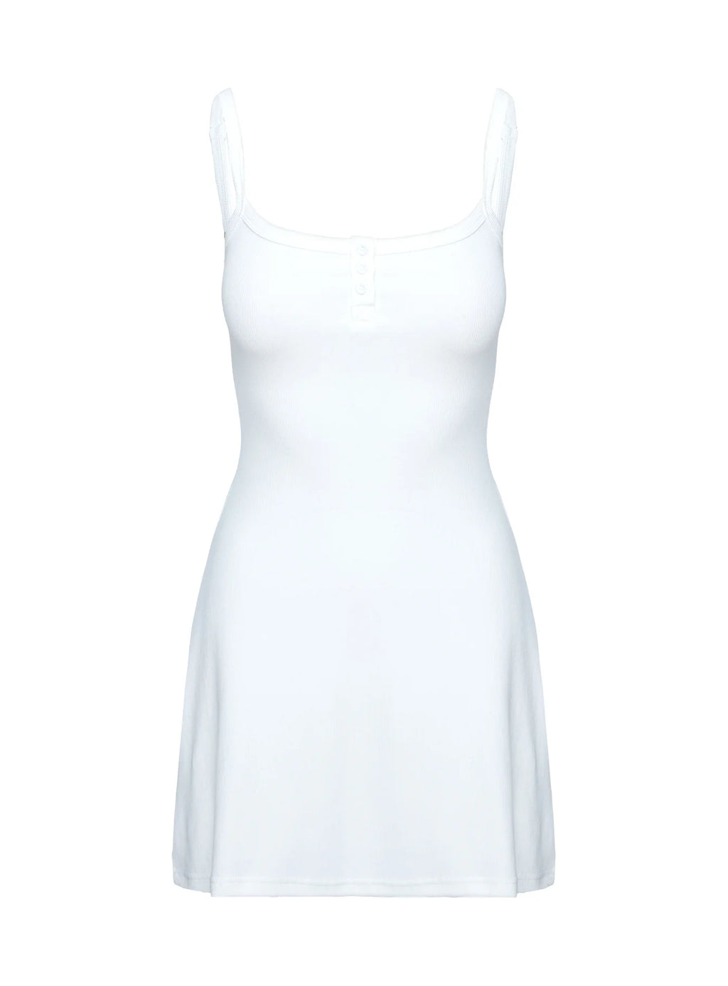 Baseline Rib Mini Dress White