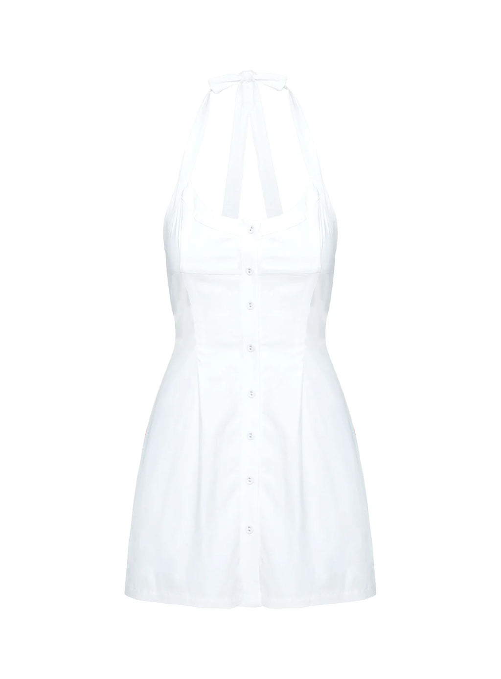Mallorie Halter Mini Dress White